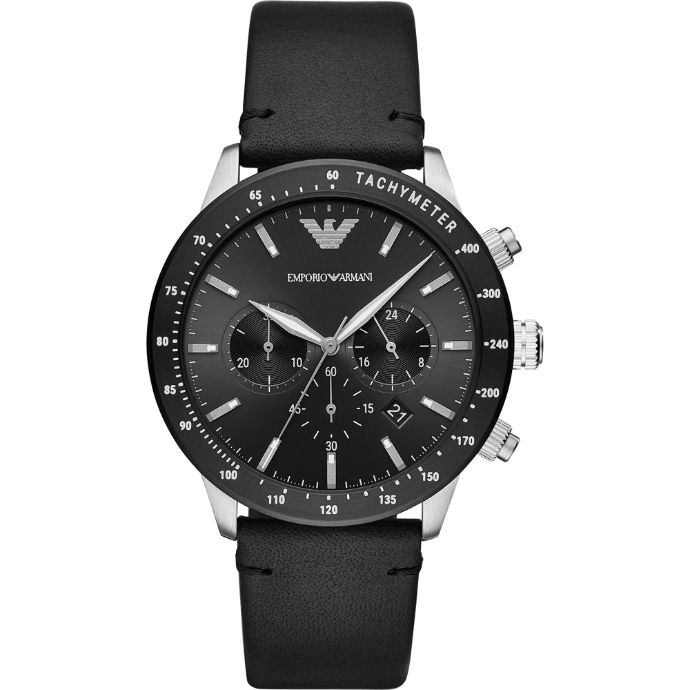 Emporio Armani Mario Chronograph Quartz Black Dial Menβs Watch AR11243 - Watch