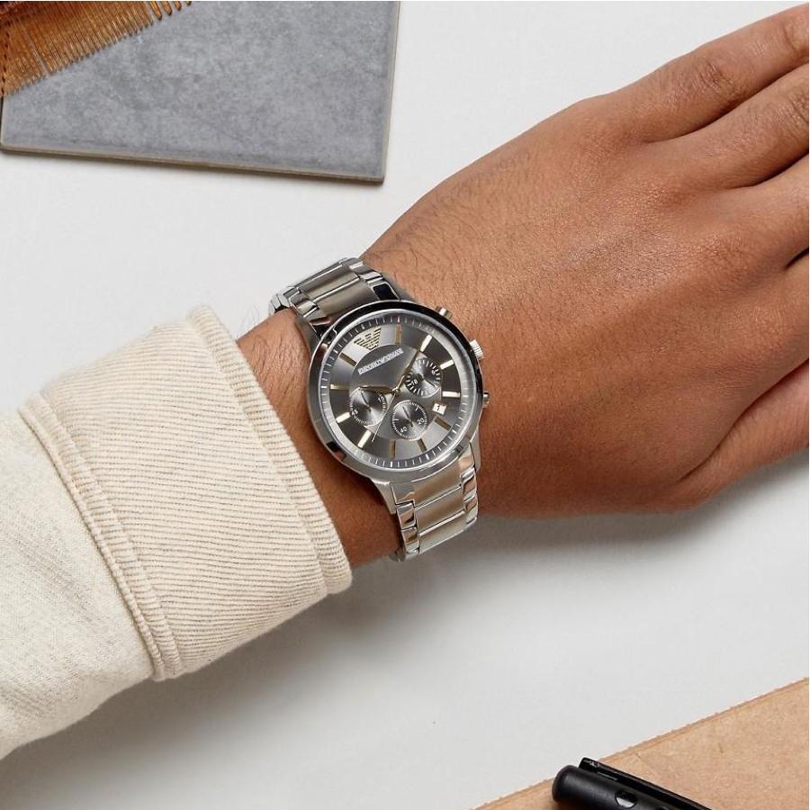 Emporio Armani Renato Chronograph Grey Dial Menβs Watch AR11047 - Watch