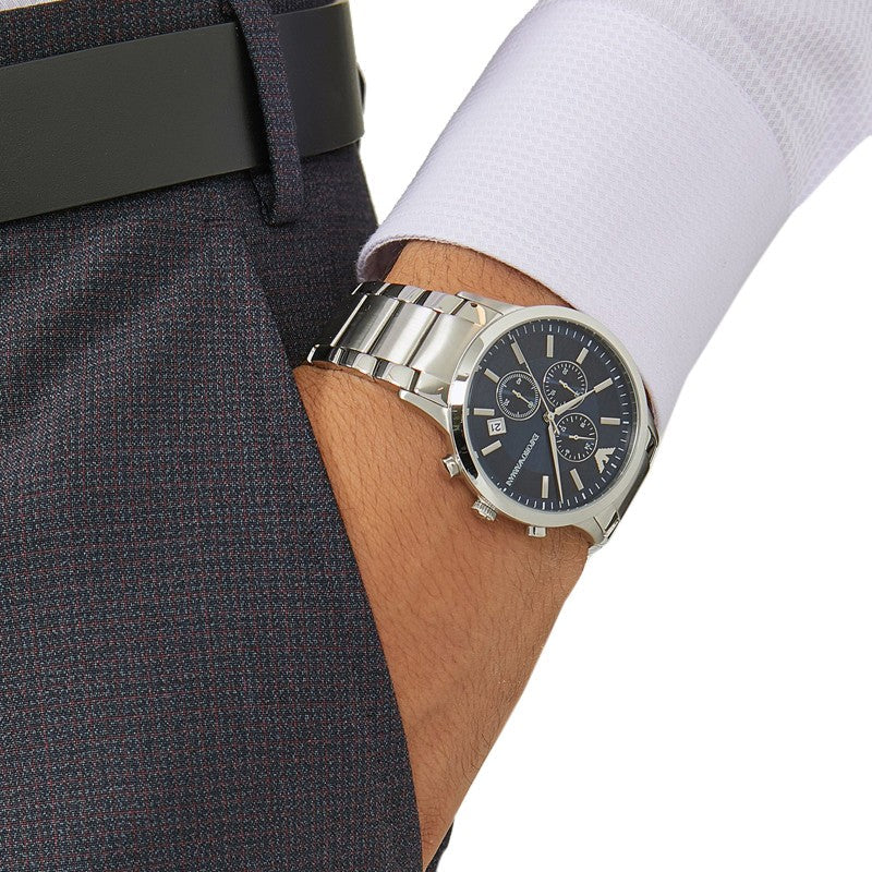 Emporio Armani Renato Chronograph Quartz Blue Dial Menβs Watch AR11164 - Watch