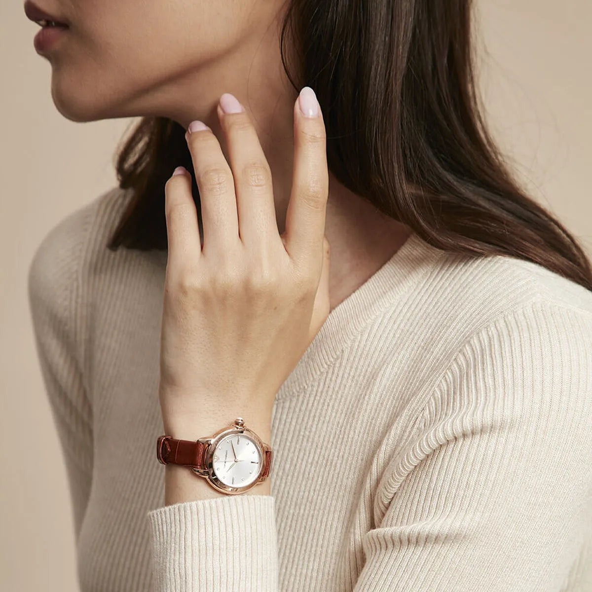 Emporio Armani Rose Gold Ladies Watch - AR11525