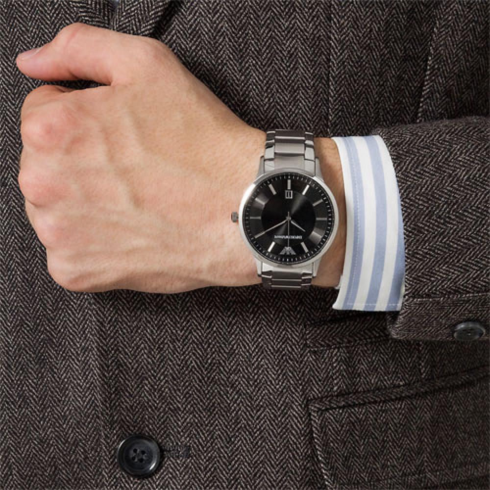 Emporio Armani Sportivo Black Dial Stainless Steel Menβs Watch AR2457 - Watch