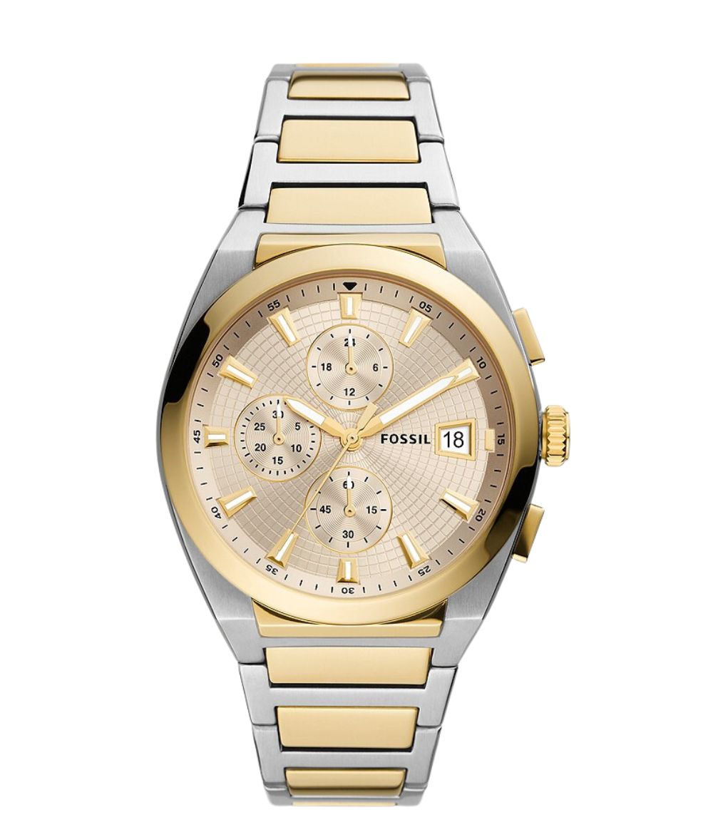 Fossil Everett Chronograph Quartz Cream Dial Menβs Watch FS5796 - Watch