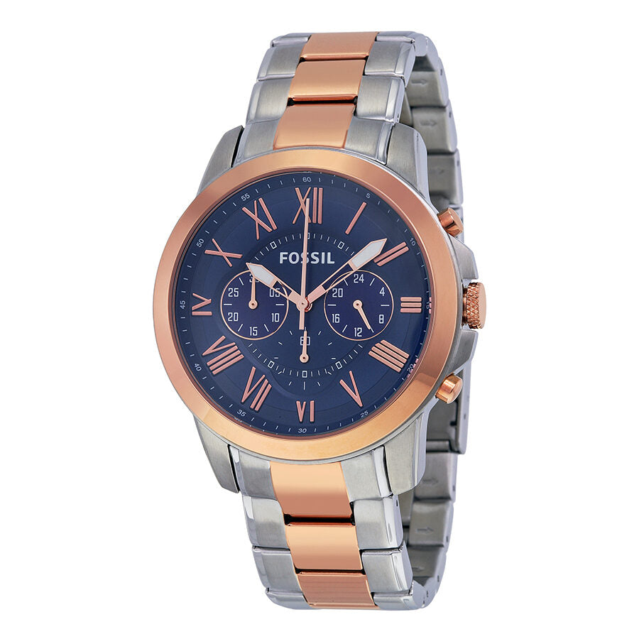 Fossil Grant Chronograph Blue Dial Two-tone Men's Watch FS5024 - The Watches Men & CO