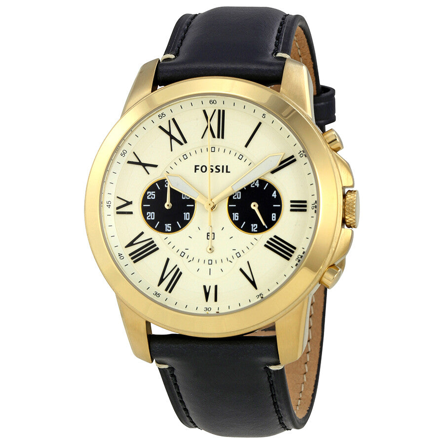 Fossil Grant Chronograph Cream Dial Menβs Watch FS5272 - Watch