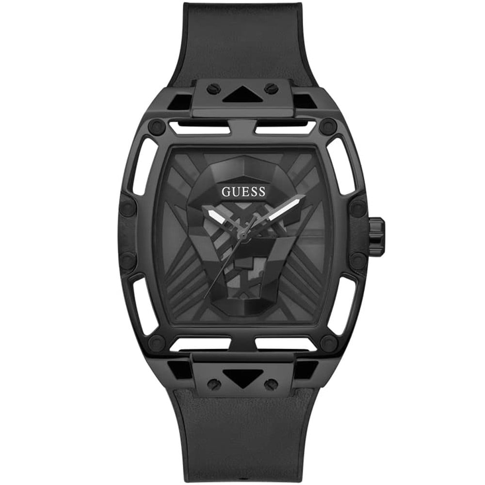 Guess All Black Rubber Strap Menβs Watch GW0500G2 - Watch
