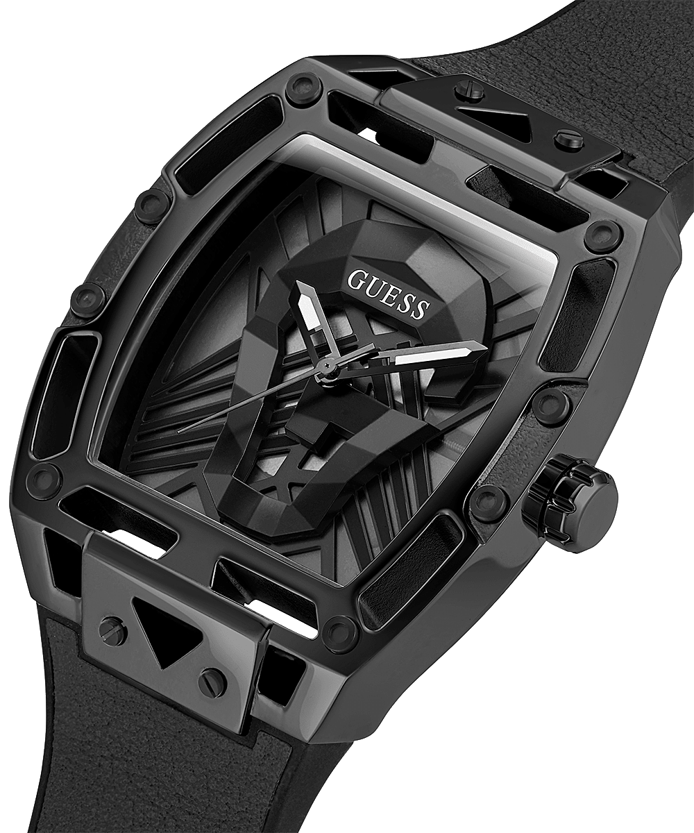 Guess All Black Rubber Strap Menβs Watch GW0500G2 - Watch