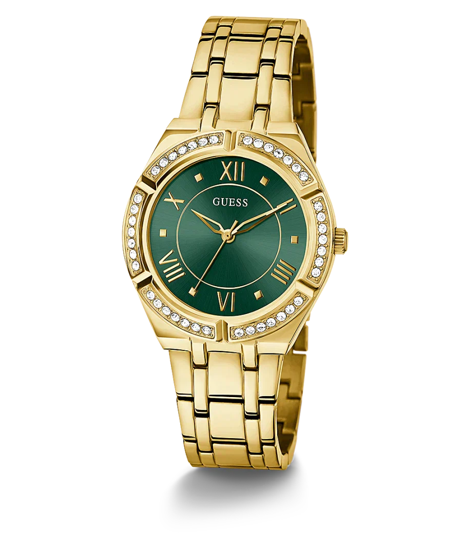 Guess Cosmo Green Dial Gold Womenβs Watch GW0033L8 - Watch