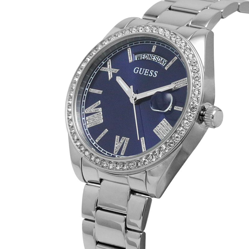 Guess Luna Silver Case Blue Dial Womenβs Watch GW0307L1 - Watch