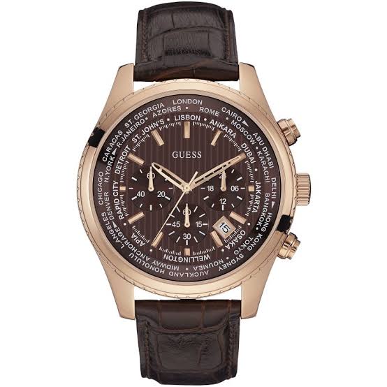 Guess Pursuit Chronograph Brown Dial Men's Watch W0500G3 - The Watches Men & CO