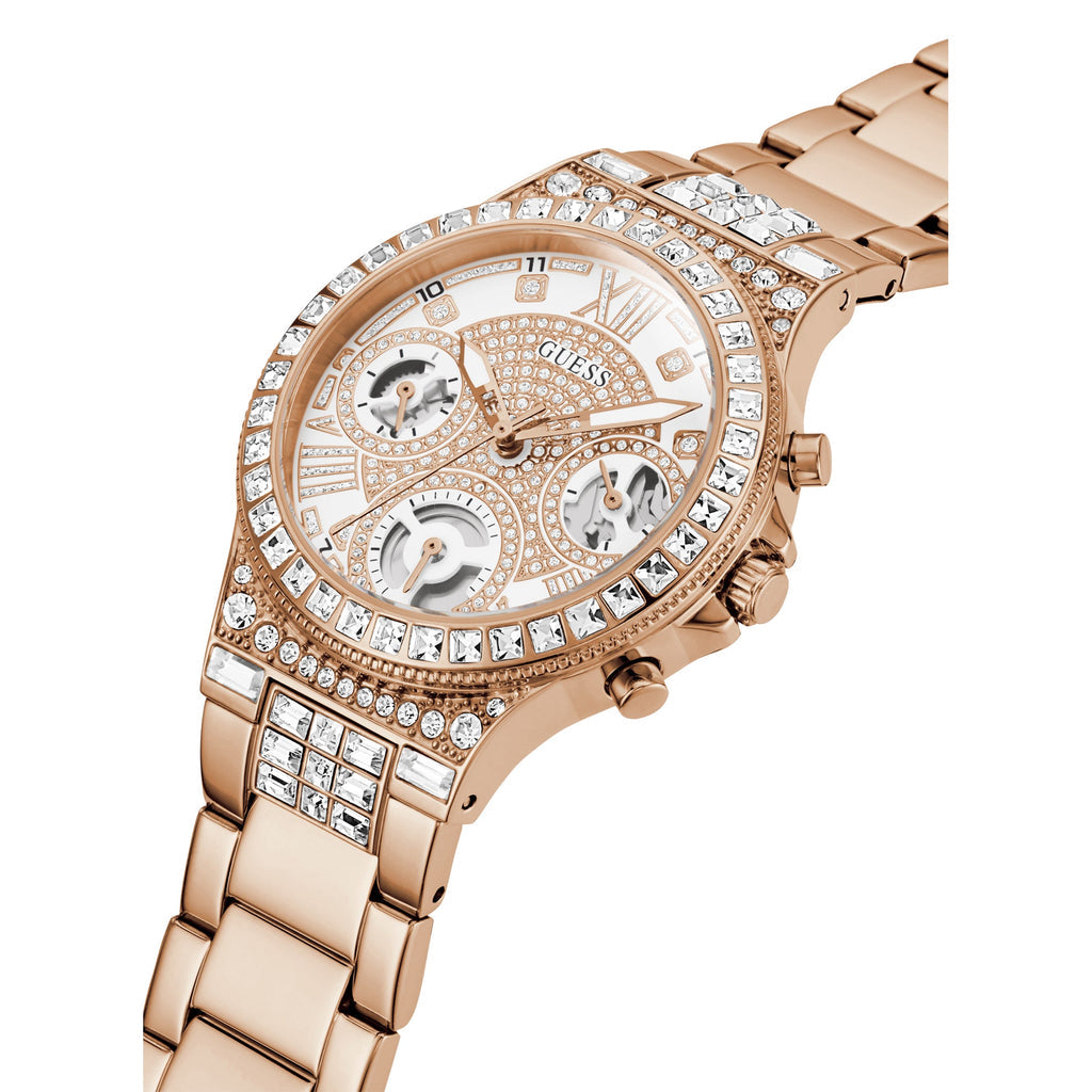 Guess Rose Gold Glitz Dial Womenβs Watch GW0320L3 - Watch