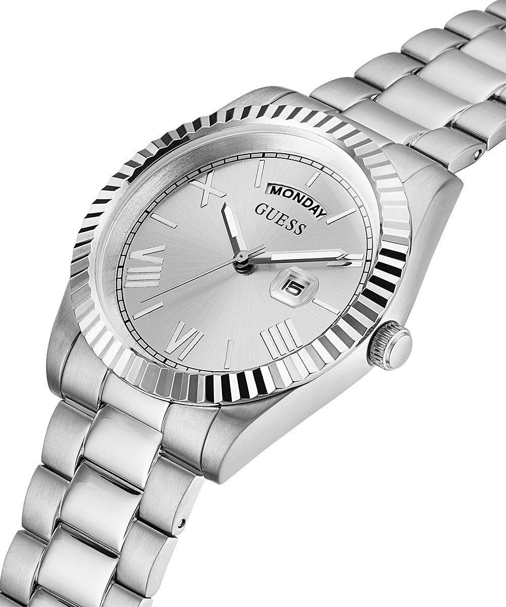 Guess Silver Tone Stainless Steel Menβs Watch GW0265G6 - Watch
