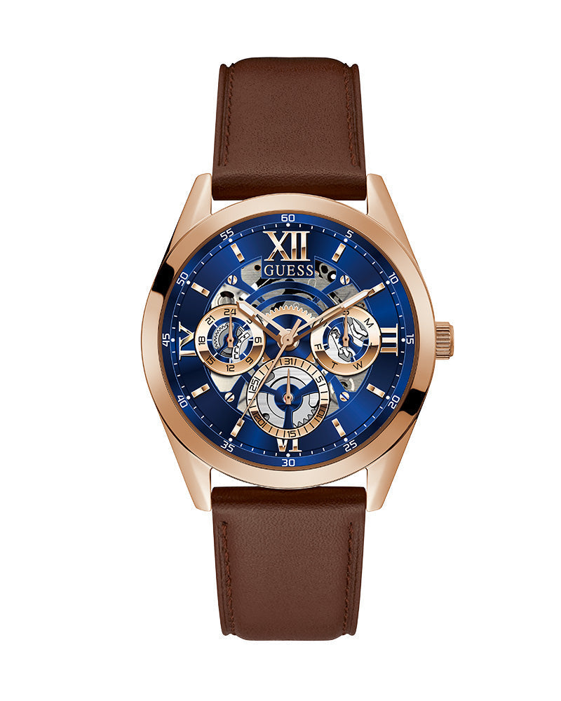 Guess Men'sWatach RoseGold Case Blue Men's Watch GW0389G3 - The Watches Men & CO