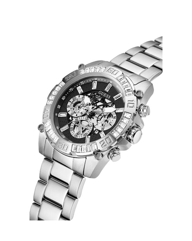 Guess Trophy Silver Tone Menβs Watch GW0390G1 - Watch
