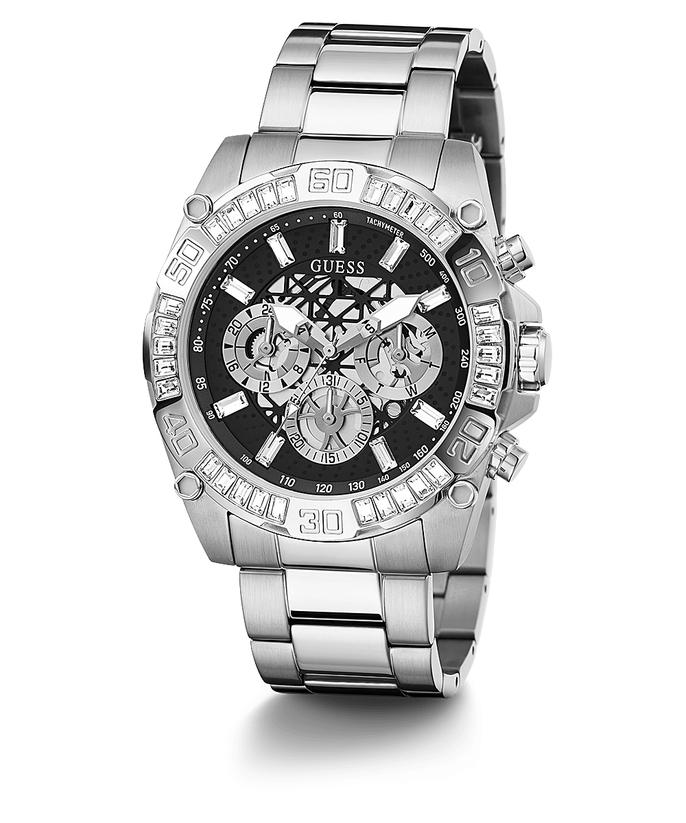 Guess Trophy Silver Tone Menβs Watch GW0390G1 - Watch