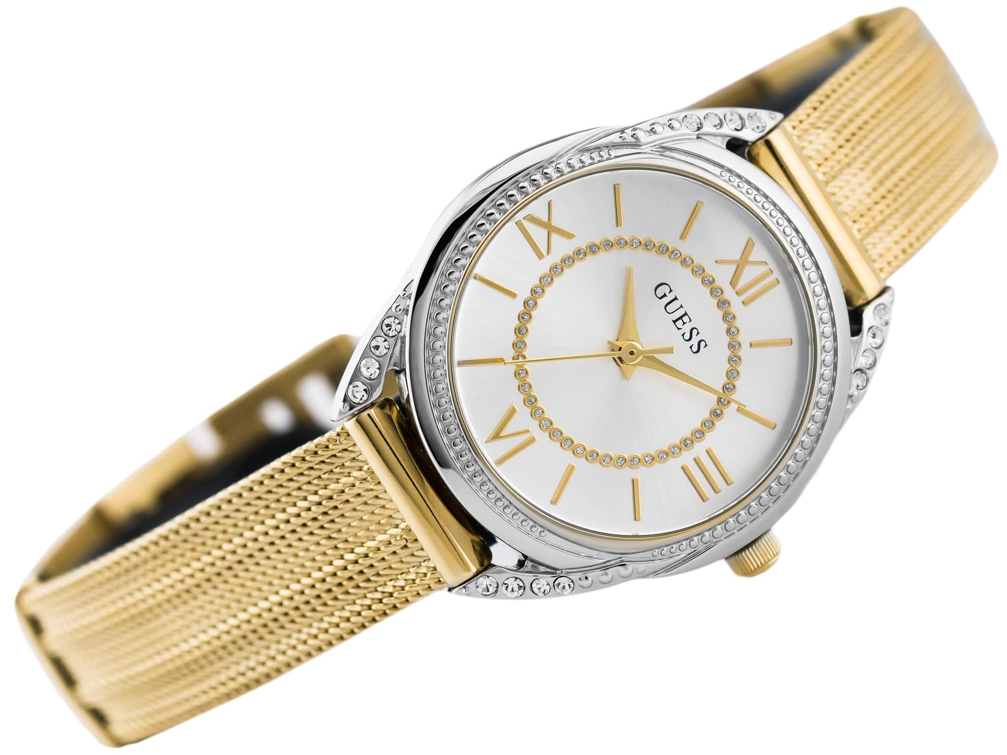 Guess Womenβs Quartz Stainless Steel Silver Dial Women's Watch W1084L2 - The Watches Men & CO #2