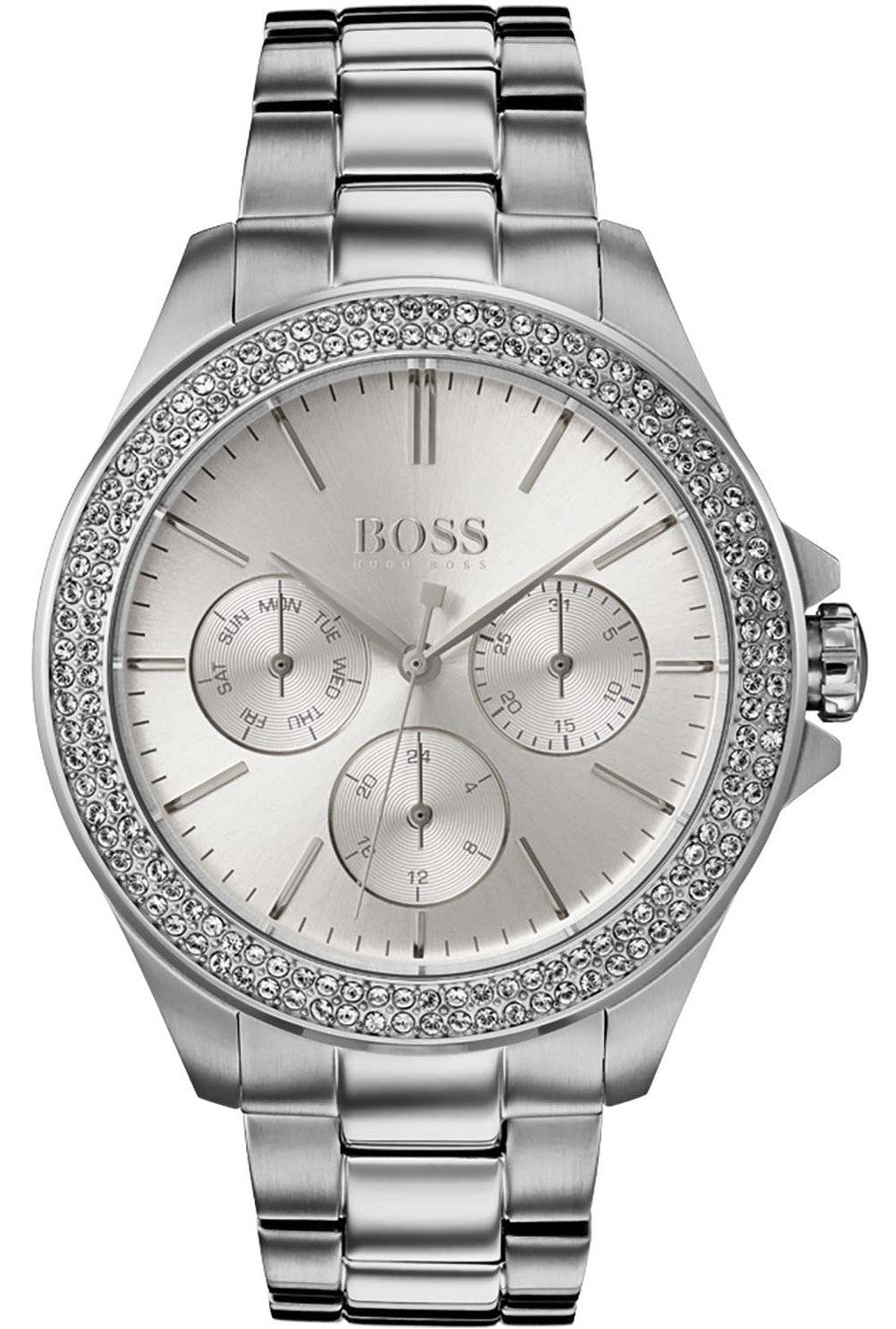 Hugo Boss Crystal Silver Analogue Women's Watch 1502442 - The Watches Men & CO