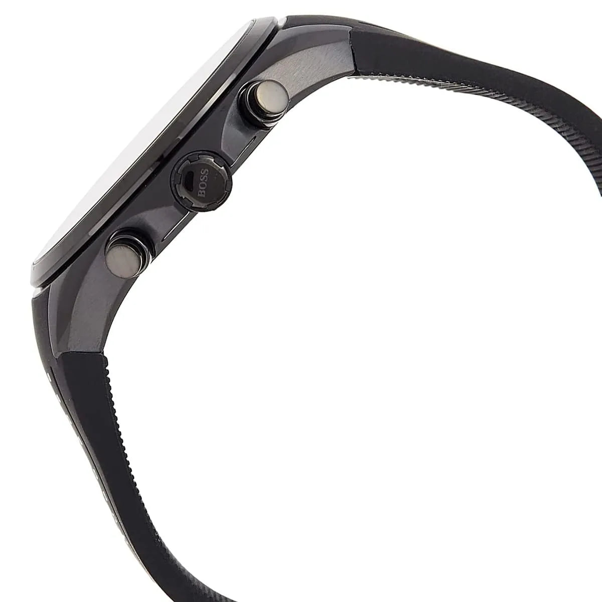 Hugo Boss Distinct Chronograph Black Dial Black Silicone Strap Watch for Men - 1513859 1513859 - Image 3