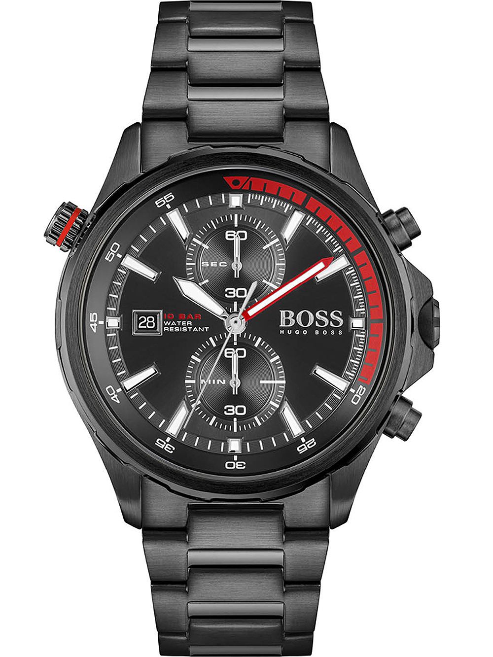 Hugo Boss Globetrotter Black Chronograph Men's Watch 1513825 - The Watches Men & CO
