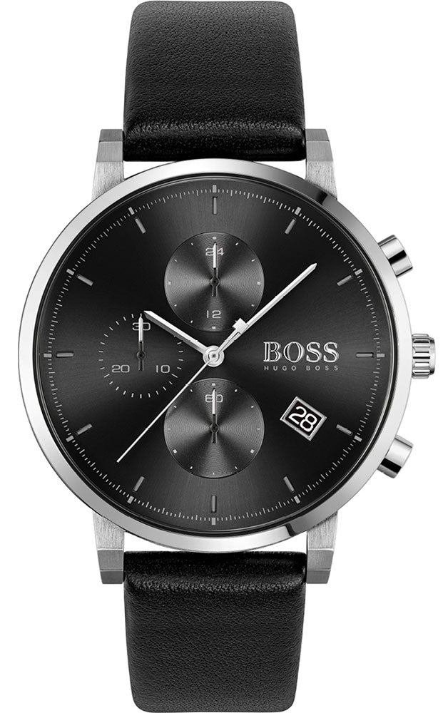 Hugo Boss Integrity Black Leather Men's Watch 1513777 - The Watches Men & CO