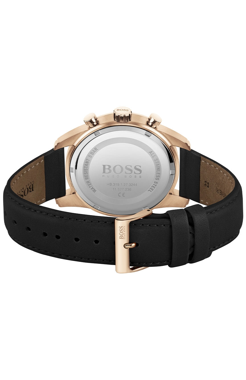 Hugo Boss Skymaster Blue Dial Leather Strap Menβs Watch 1513783 - Watch