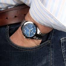 Hugo Boss Chronograph VANGUARD Black Leather Strap Men's Watch 1513582 1513582 - Image 3