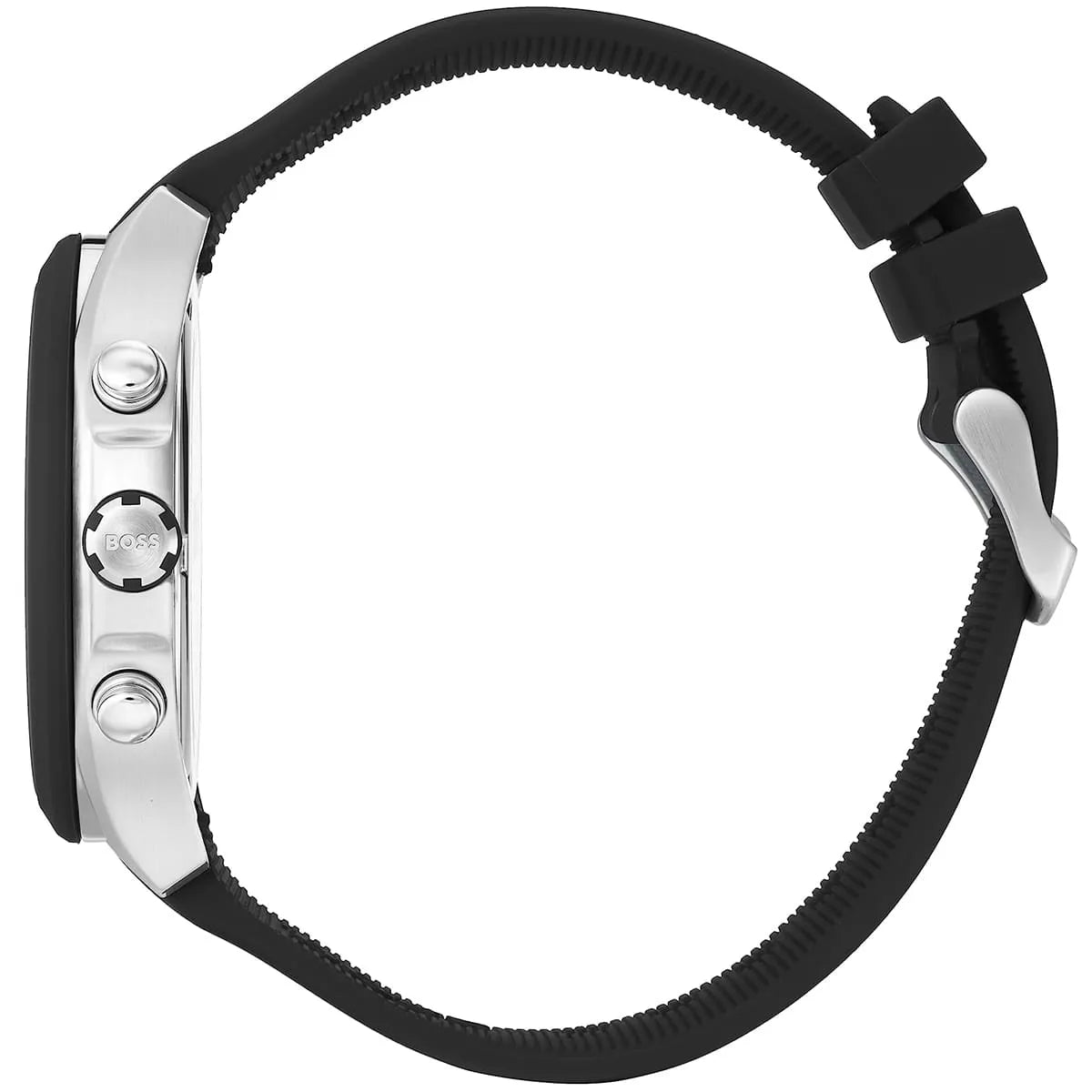 Hugo Boss Velocity Chronograph Black Dial Black Leather Strap Watch for Men - 1513716 1513716 - Image 7