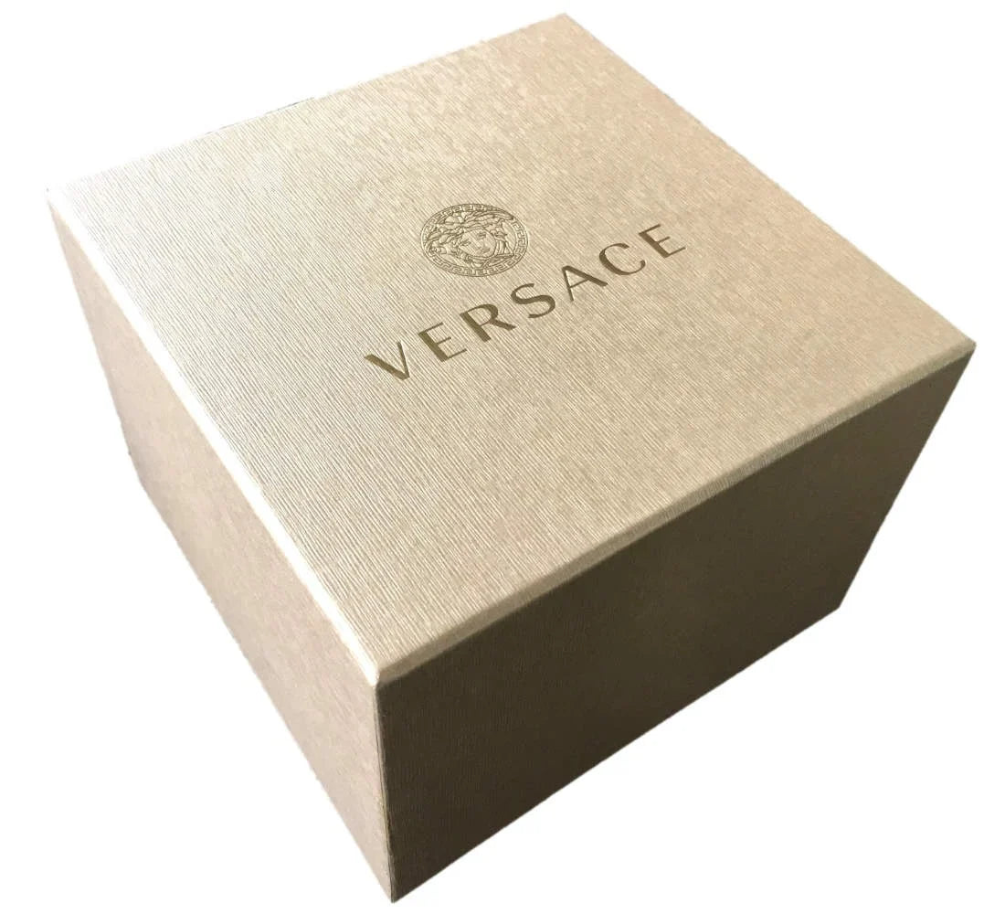 Versace Univers Quartz White Dial Gold Steel Strap Men's Watch - VEBK00518
