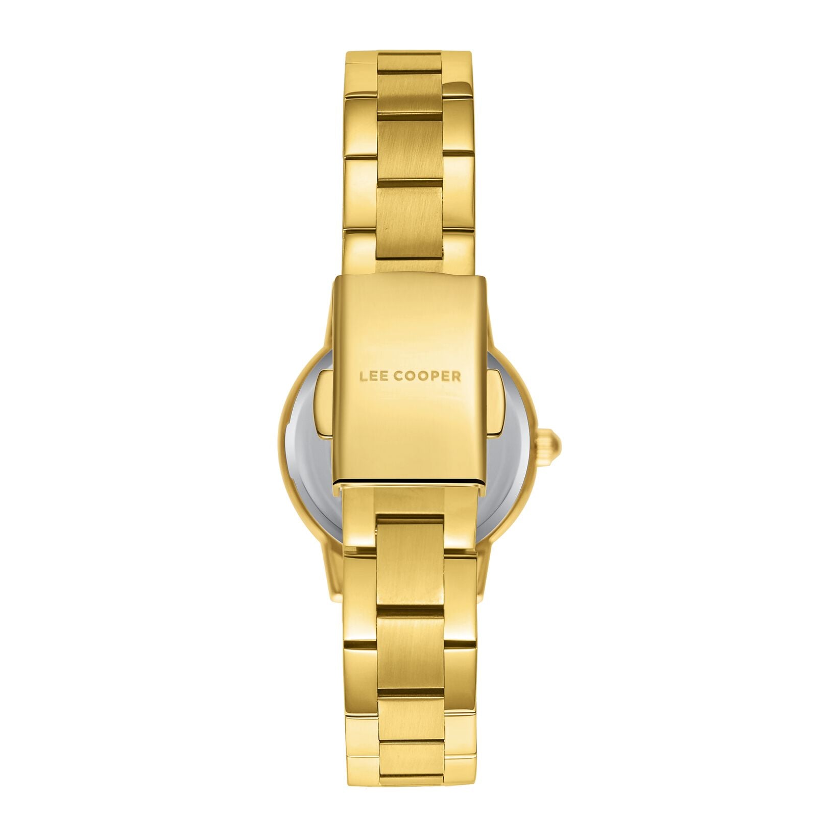 Lee Cooper Crystals White MOP Dial Gold Watch - LC08098.120