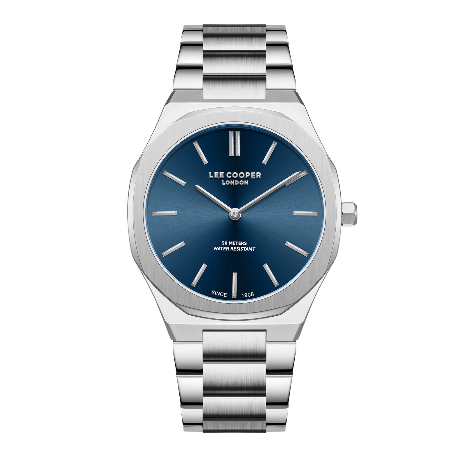 Lee Cooper Classic Blue Dial Silver Watch - LC08275.390
