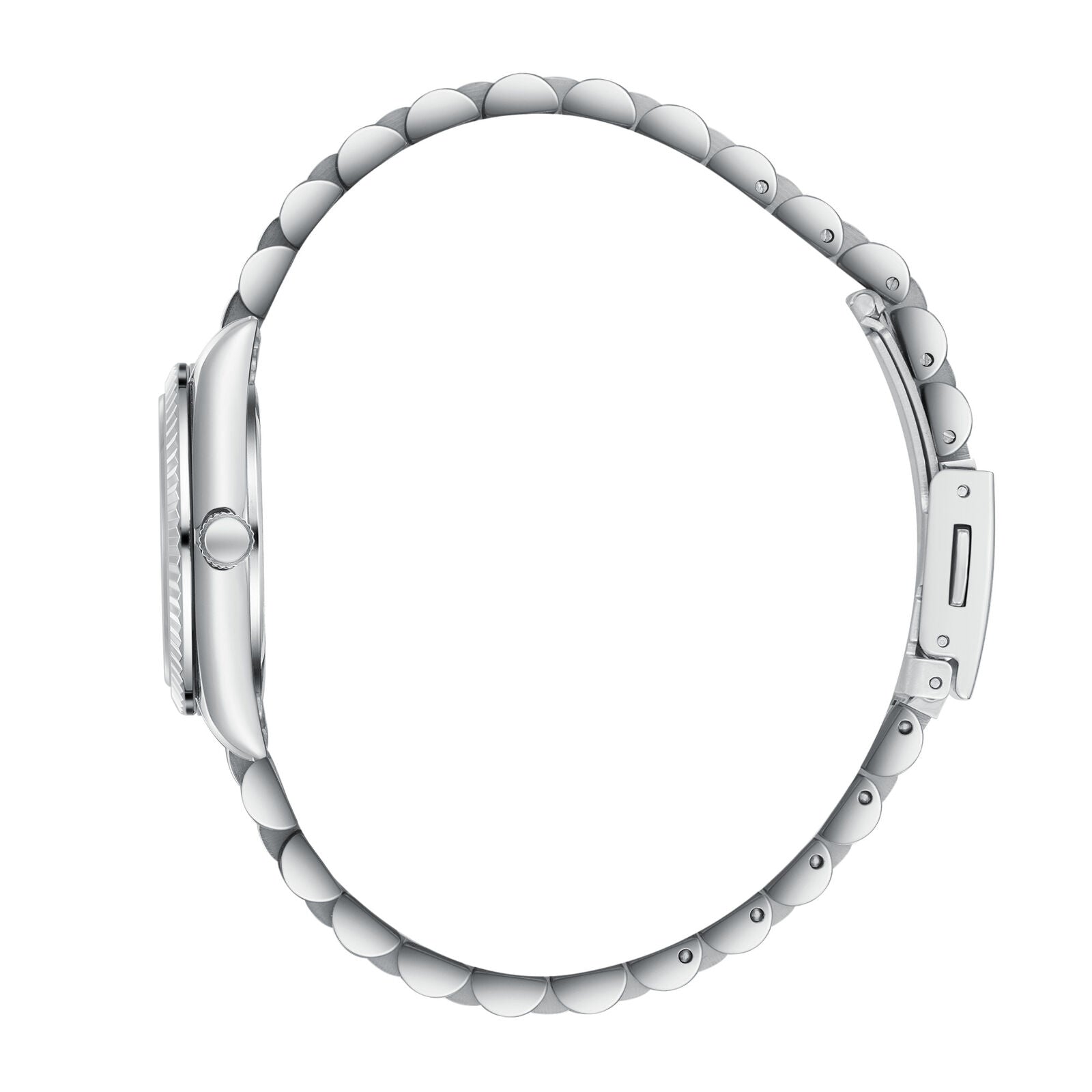 Lee Cooper LC08303.390 silver-tone metal bracelet with fold-over clasp