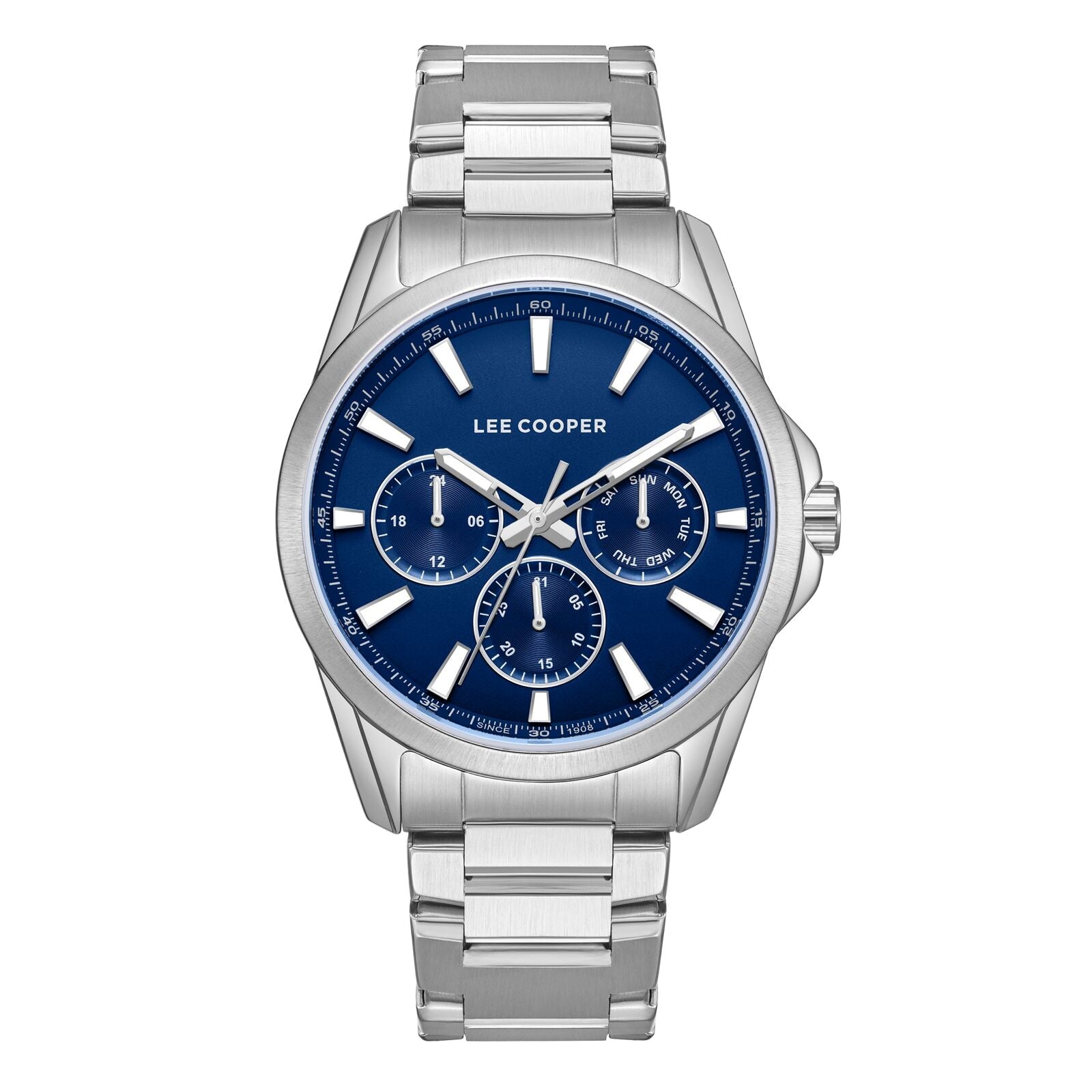 Lee Cooper Malo Multifunction Blue Dial Silver Watch - LC08105.390