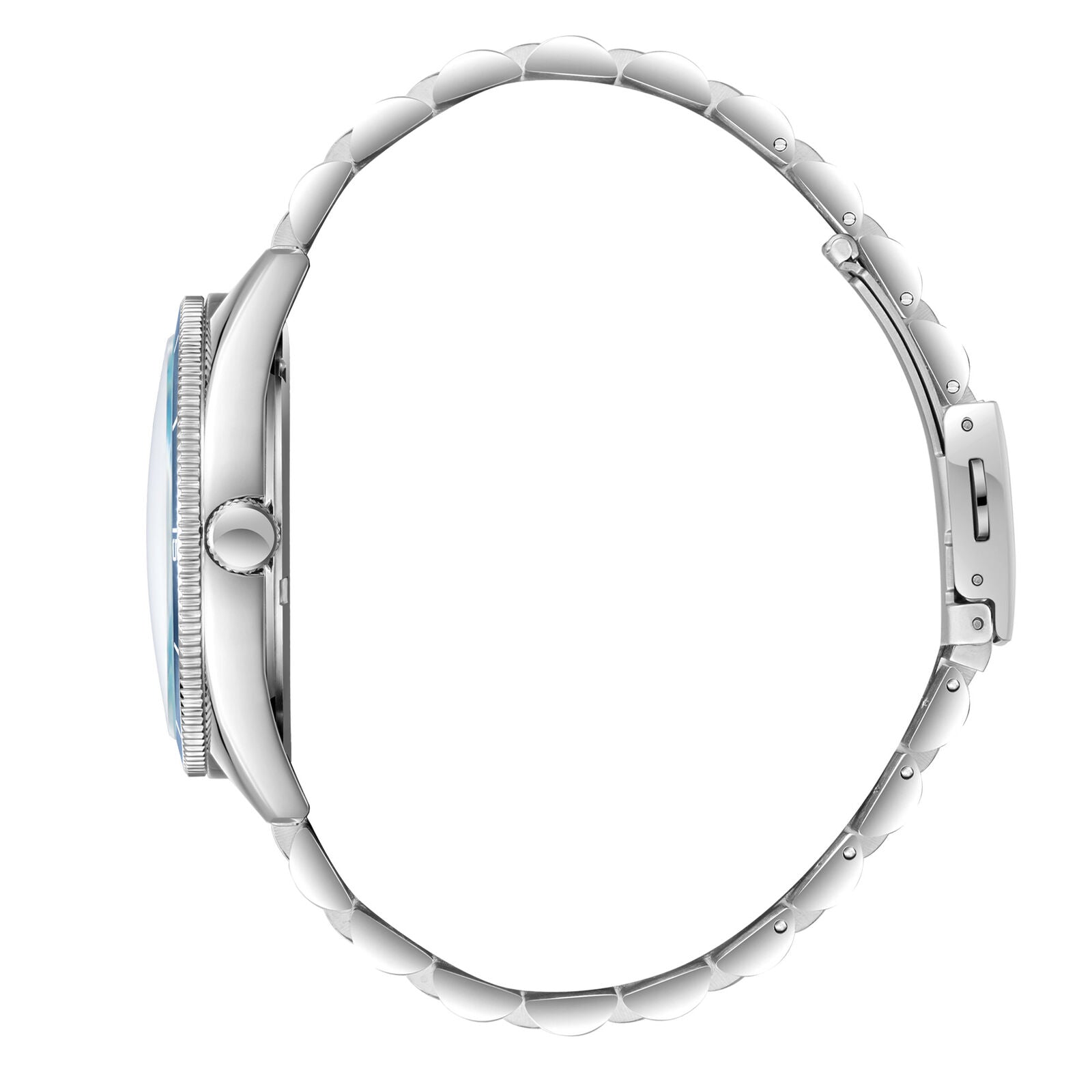 Lee Cooper Simon Date Window Blue Dial Silver Watch - LC08281.390
