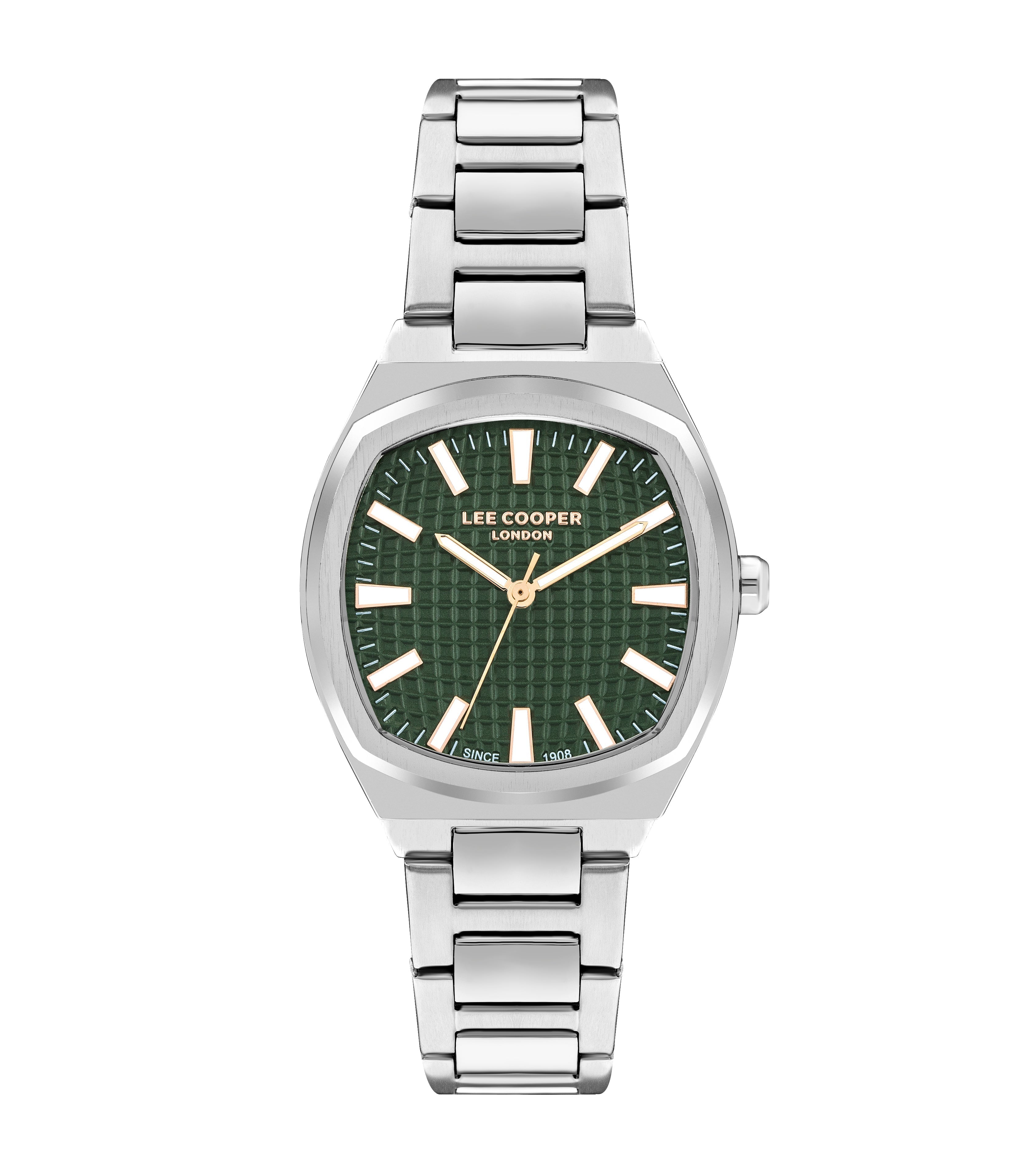 Lee Cooper 33MM Silver Analog Green Dial Watch – LC07985.370