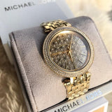 Michael Kors Watches Gold Crystal Dial Gold-tone Ladies Watch MK3398 Water resistance: 50 meters / 165 feet Movement: Quartz