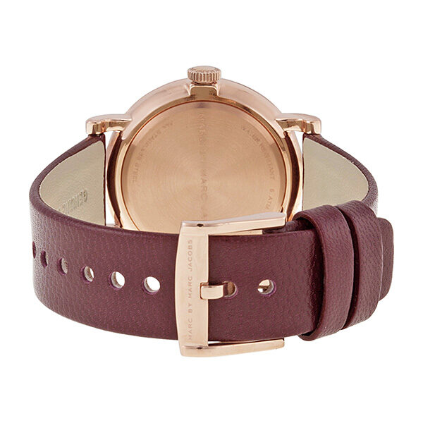 Marc by Marc Jacobs Baker Maroon Dial Moroon Leather Ladies Watch MBM1267 - BigDaddy Watches #3