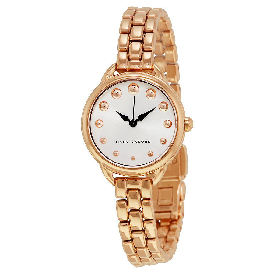 Marc Jacobs Betty watch with white dial, rose gold case and rose gold bracelet