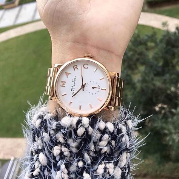 Marc By Marc Jacobs Silver Dial Rose Gold-tone Ladies Watch - MBM3244