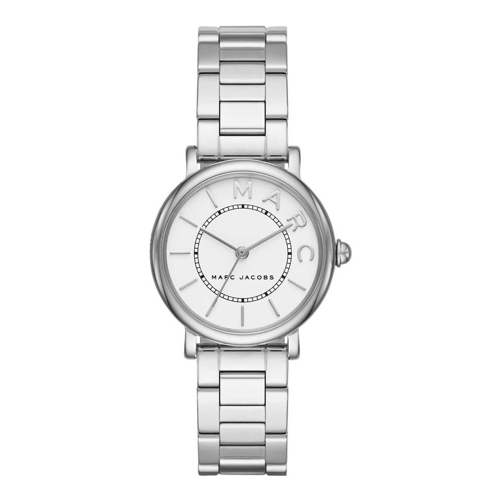 Marc Jacobs MJ3525 women's watch with silver stainless-steel strap and white dial