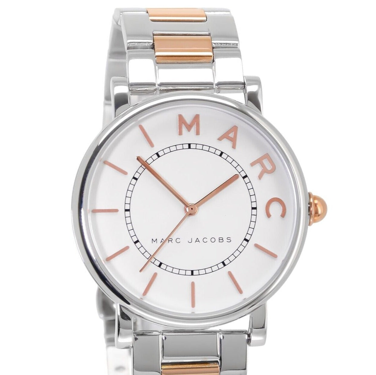Marc Jacobs Roxy Silver Dial Two Tone Steel Strap Women Watch - MJ3551