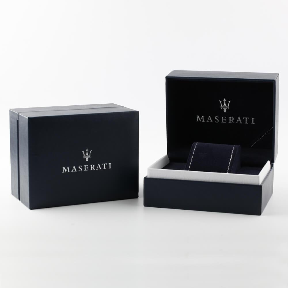 Maserati branded watch presentation box and outer shipping box
