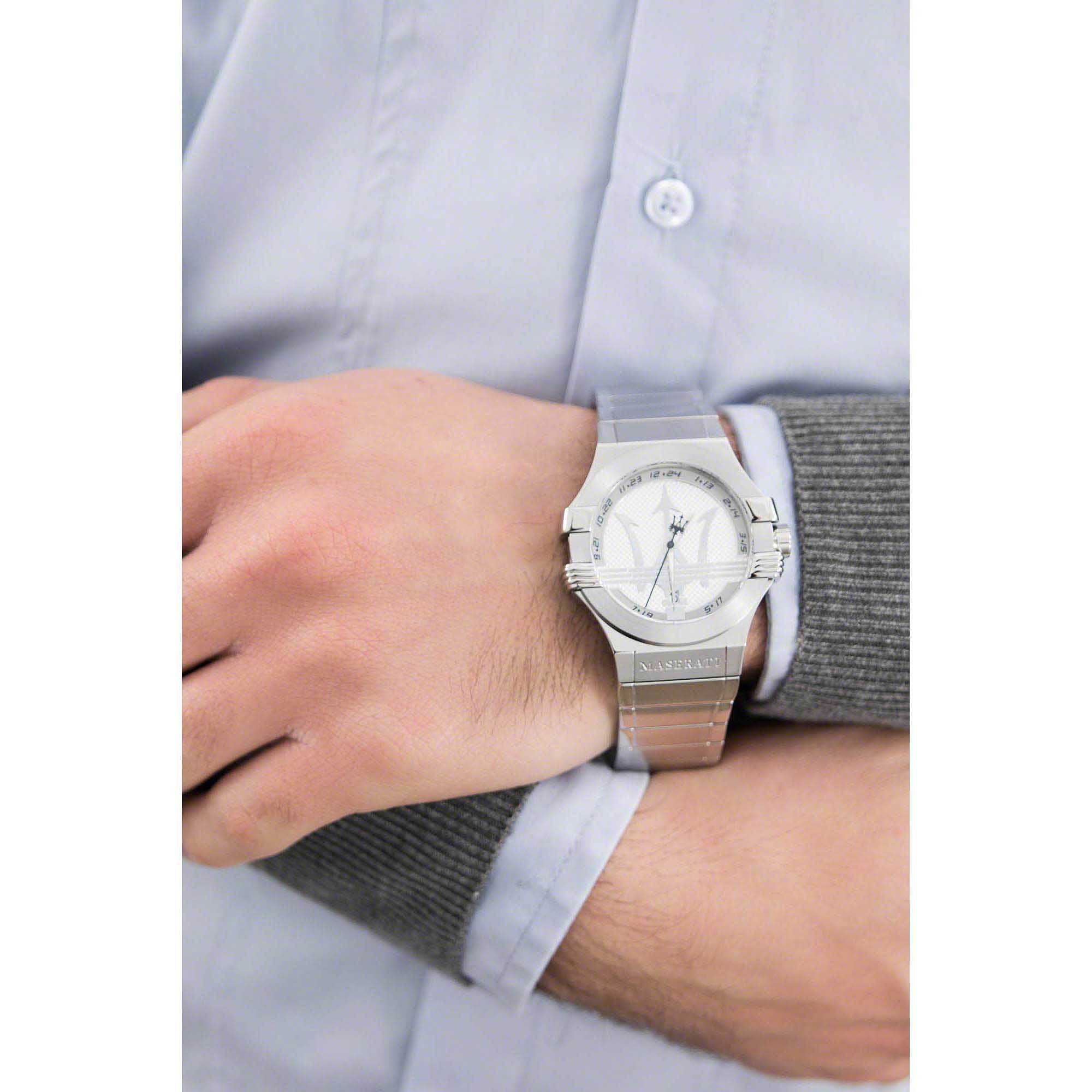 Maserati Potenza Silver Dial Menβs Watch R8853108002 - Watch