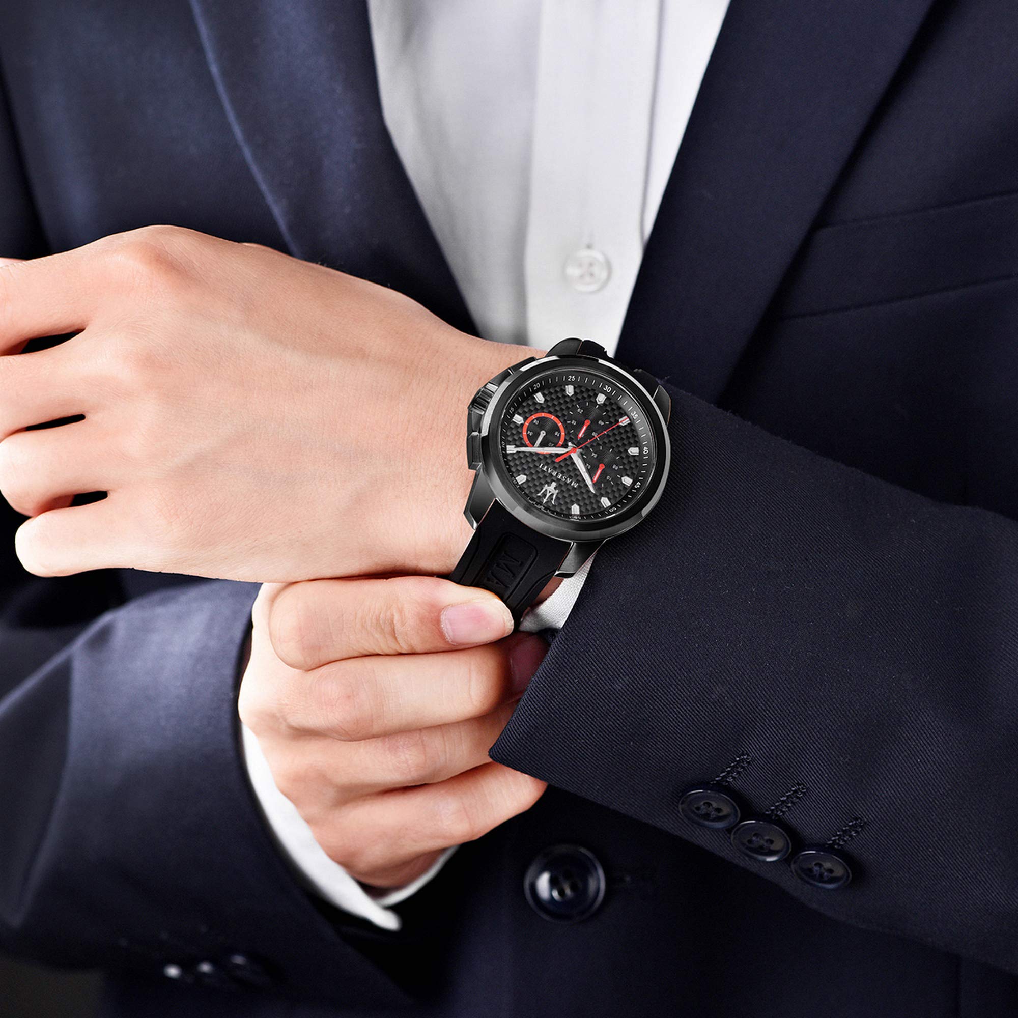 Maserati Sfida Chronograph Black Dial Menβs Watch R8851123007 - Watch