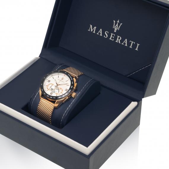 Maserati Traguardo Chronograph Quartz White Dial Menβs Watch R8873612011 - Watch
