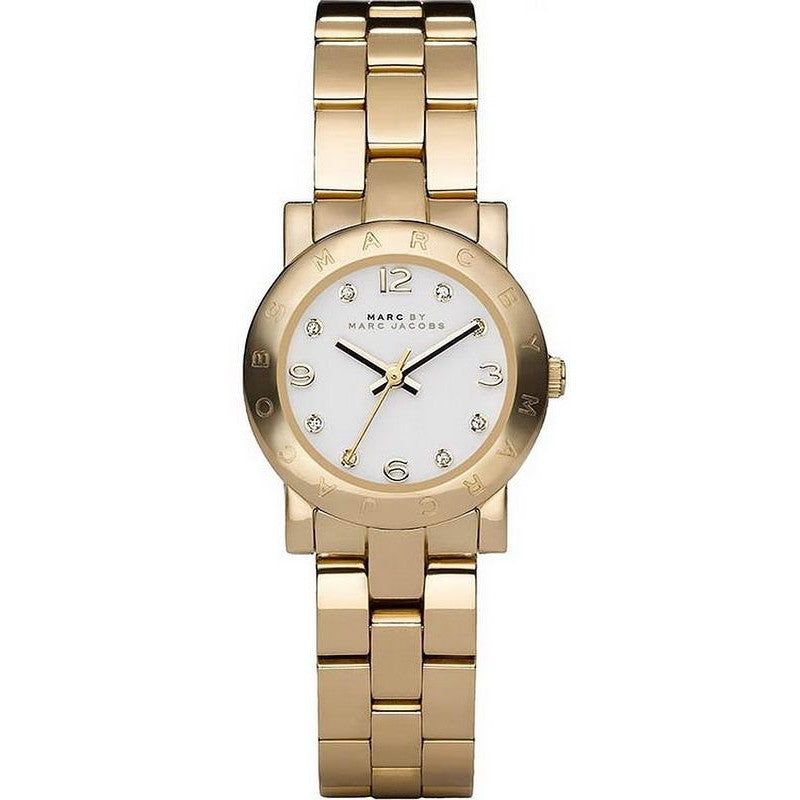 Marc By Marc Jacobs Amy Dinky White Dial Gold Watch MBM3226