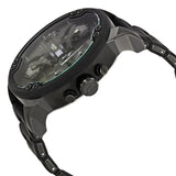 Diesel Big Daddy DZ7396 316L gunmetal stainless steel & black silicone link cover