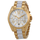 Michael Kors Bradshaw Chronograph White Dial Two-tone Ladies Watch MK5743