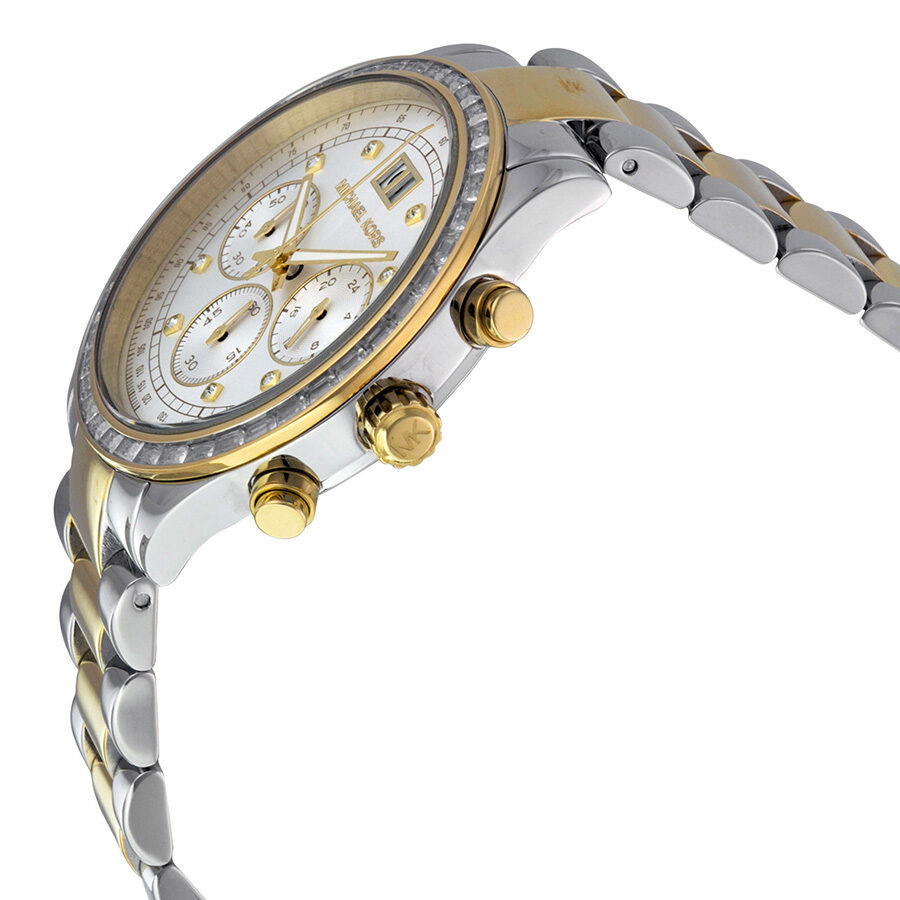 Michael Kors Brinkley Chronograpgh Silver Dial Ladies Watch MK6188