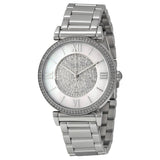Michael Kors Caitlin Silver Crystal Pave Dial Ladies Watch MK3355 - BigDaddy Watches