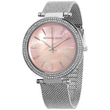 Michael Kors Crystal Pink Mother of Pearl Dial Ladies Watch #MK4518 - Big Daddy Watches