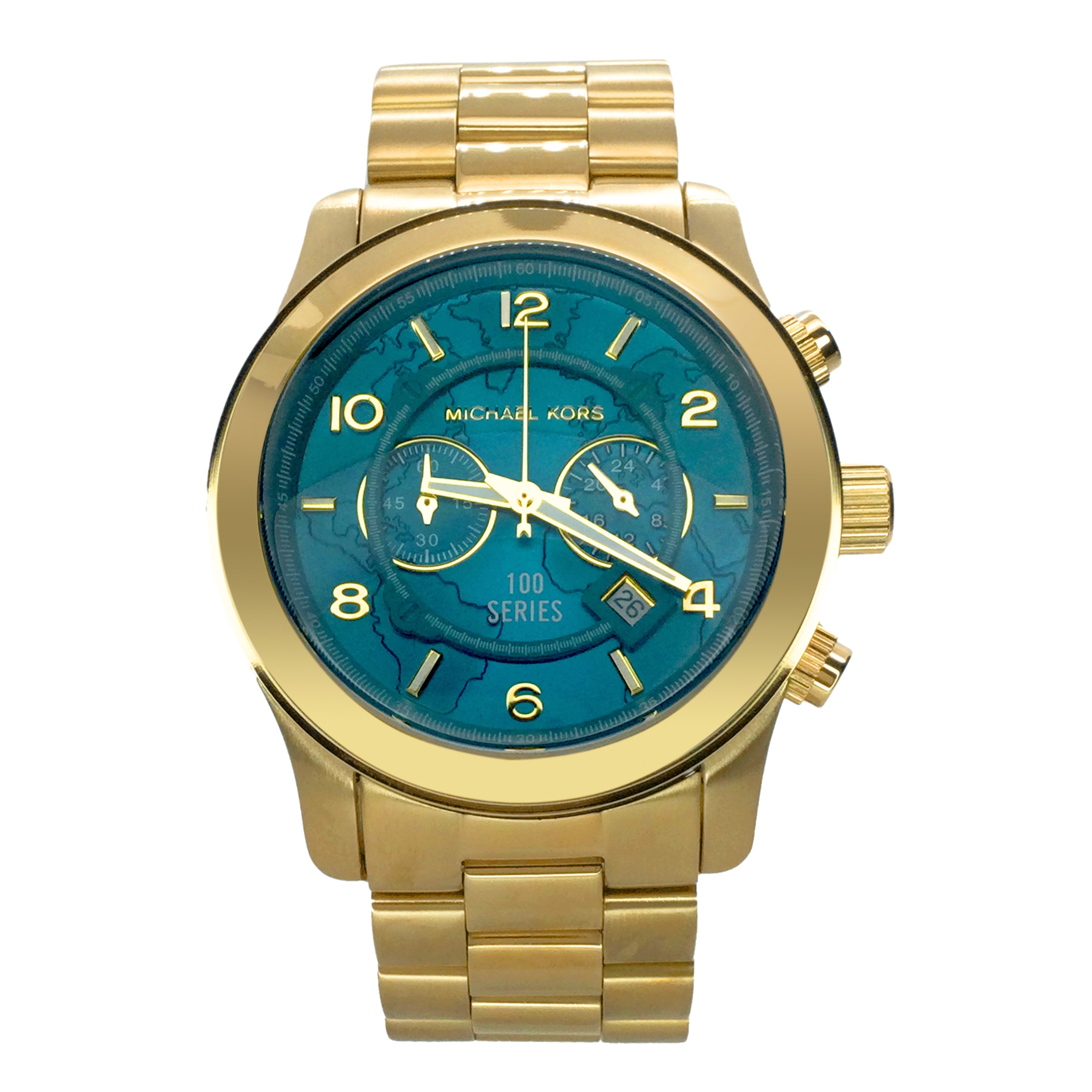 Michael Kors Gold Runway Blue Dial Womenβs Watch MK8315 - Watch
